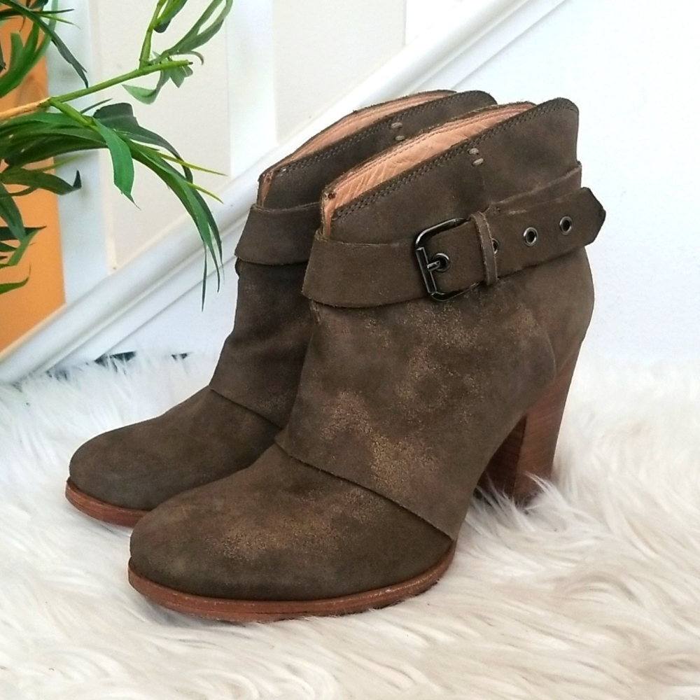 Belle Sigerson Morrison Ankle Boots Light brown Buckle Boho Size 9.5 - Picture 3 of 11